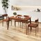 Costway 5 PCS Dining Table Set Rectangular Kitchen Table & 4 Chairs with Rubber Wood Frame